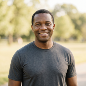Portrait of James Okafor, exercise science expert